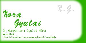 nora gyulai business card
